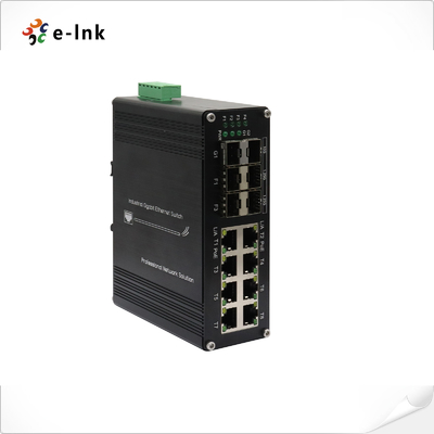 Bộ chuyển mạch công nghiệp 8 cổng 10/100/1000T + 4 cổng 1G SFP + 2 cổng 10G SFP+ Ethernet