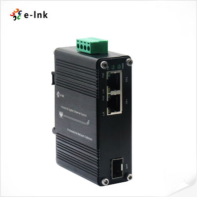 Bộ chuyển đổi phương tiện Mini Industrial 1-Cổng 100/1000X SFP sang 2-Cổng 10/100/1000T 60W PoE++ Cung cấp nguồn lên đến 60W qua 4 cặp dây