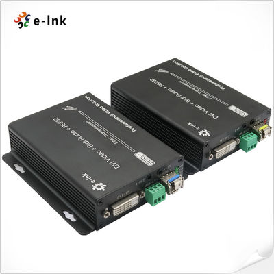 DVI + 1Ch Bi-Directional Stereo Audio + 1Ch RS232 qua Fiber Optic Extender Hỗ trợ đặc biệt 1600 * 1200 @ 60HZ
