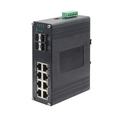 Bộ chuyển mạch Ethernet công nghiệp 8 cổng 10/100/1000T 802.3at PoE + 4 cổng 1000X SFP có quản lý
