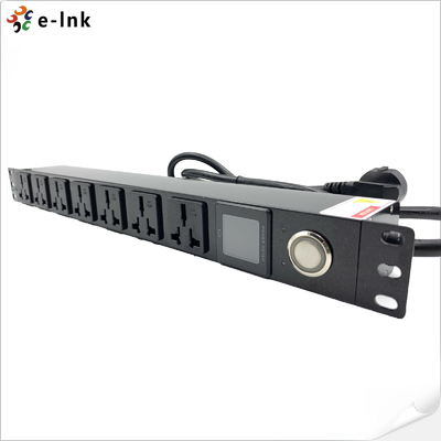 Đơn vị phân phối điện 19 inch 1U 8 cổng với Gen 3 thay thế module bảo vệ dư thừa