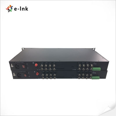 16Ch HD-AHD / HD-CVI / HD-TVI / CVBS 4-in-1 Video Fiber Converter với Plug and play cài đặt đơn giản