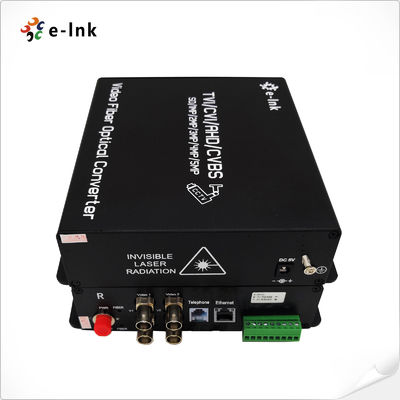 4-Ch 1080P HD Video + 1-Ch 10/100M Ethernet + 1-Ch FXO / FXS Điện thoại + 1-Ch Backward Data RS485 qua Fiber Converter