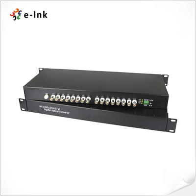 16 kênh HD-Video qua máy phát và thu quang sợi hỗ trợ HD-AHD/CVI/TVI độ phân giải cao nhất 720P,1080P