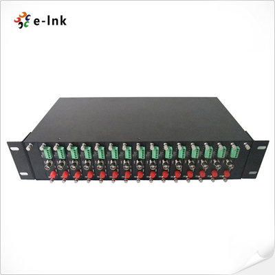 Giá đỡ bộ chuyển đổi video 16 khe cắm hỗ trợ hoạt động đồng thời của bộ chuyển đổi video dạng thẻ 1 kênh hoặc 2 kênh