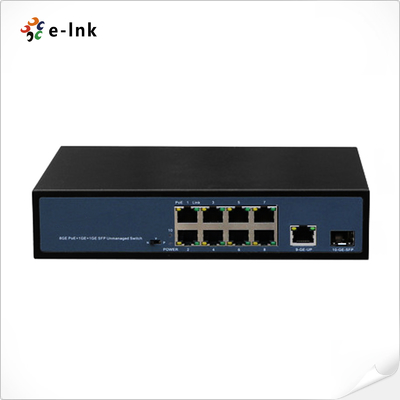 Bộ chuyển mạch Ethernet 8 cổng 10/100/1000T 802.3at PoE + 1 cổng Uplink Ethernet + 1 cổng Gigabit SFP Ethernet