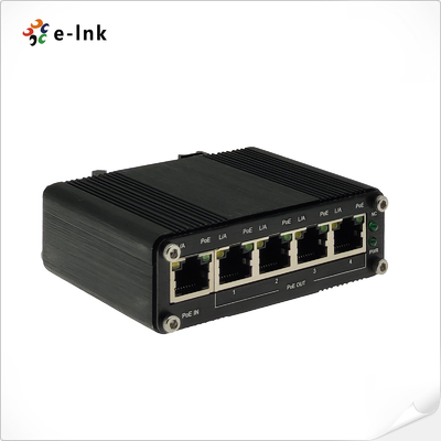 Công nghiệp 1-Port 802.3bt PoE++ đến 4-Port 802.3af/at Gigabit PoE Extender Support DIN-Rail & Wall-mount installation