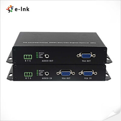 USB VGA KVM Fiber Optic Extender 10km 1080P RS232 Truyền âm thanh