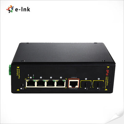 quality Công nghiệp 4-Port UPoE 60W Switch 2 SFP Ports DIN Rail 240W 802.3at factory