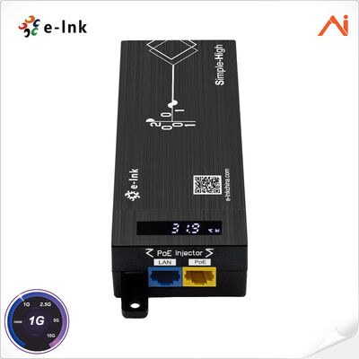 quality E-link LNK-AIPSE301M60 IEEE 802.3bt PoE++ 60W AI màn hình LED thông minh Gigabit Ethernet Injector factory